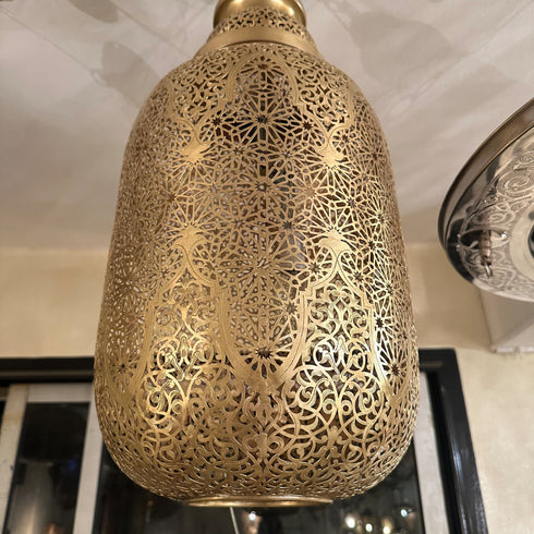 Moroccan brass chandelier, Moroccan hanging lamp (PL 10015)